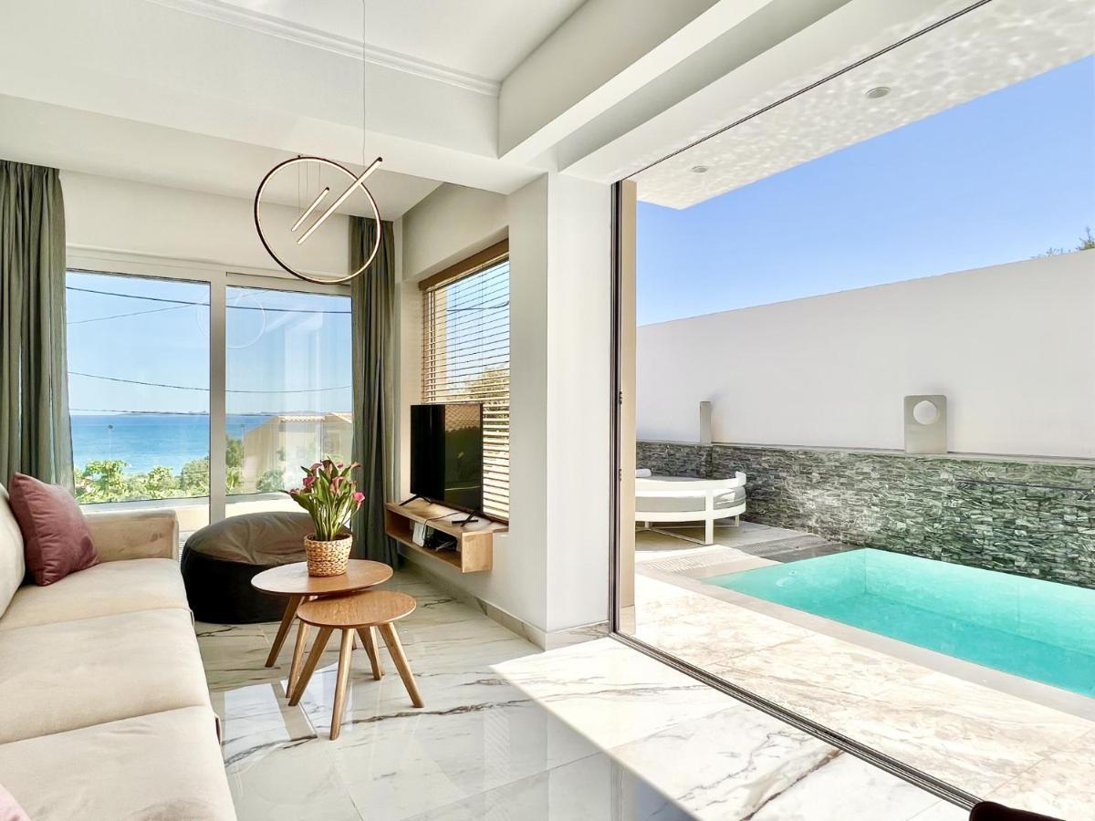 Luxury Villa Barbati Sun With Private Pool By Dadovillas Extérieur photo